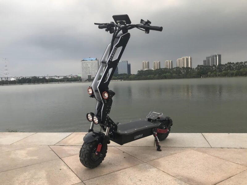 lightweight, foldable electric scooter with seat